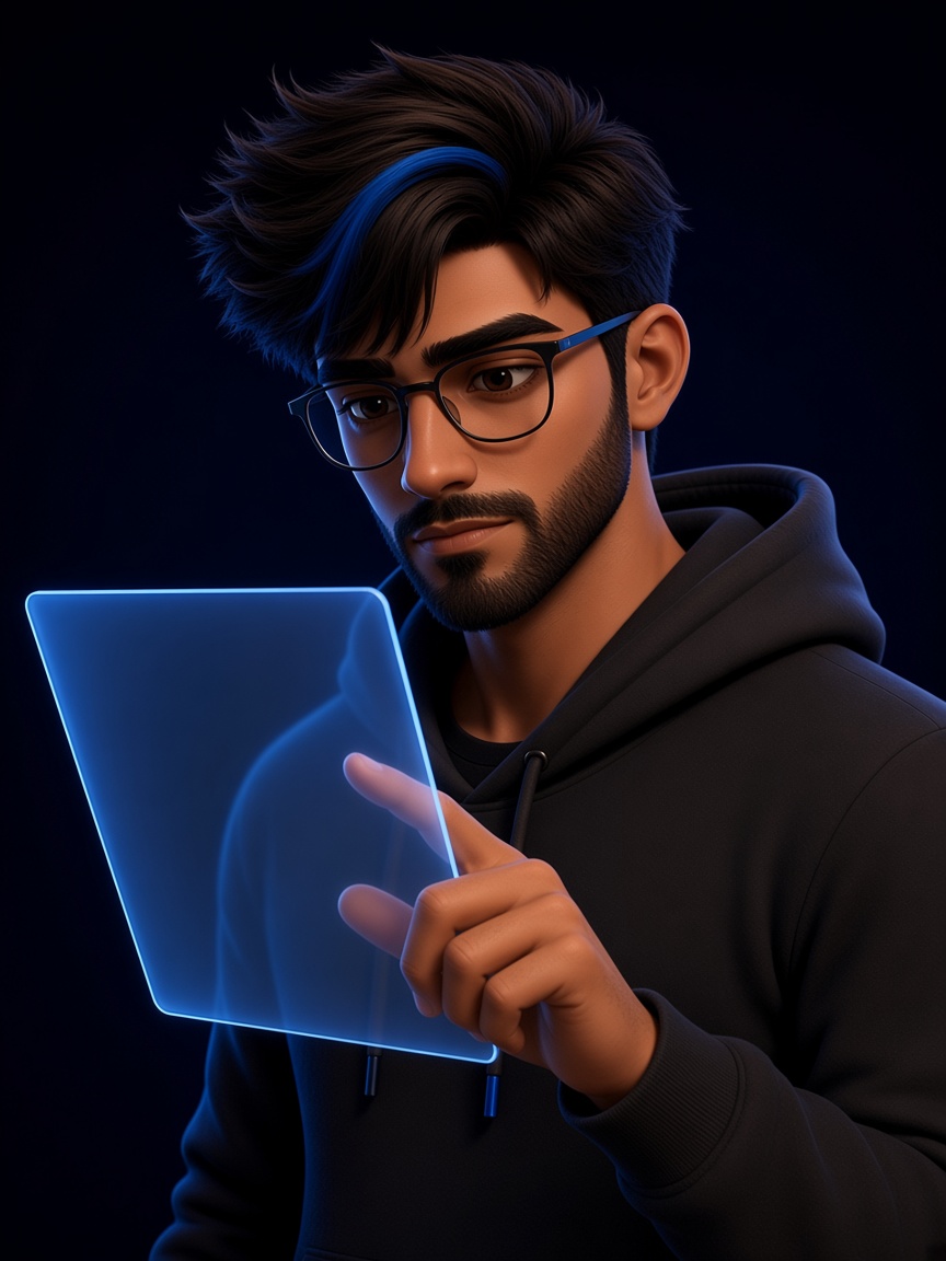 Dev sketching on a holographic panel
